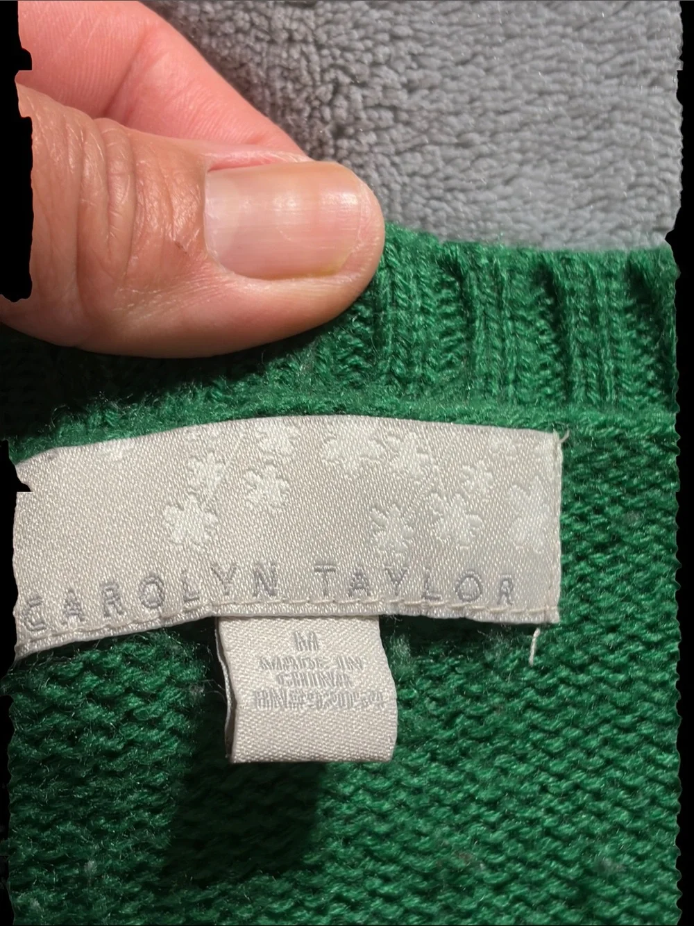 Carolyn Taylor Green Knit Sweater Women’s medium